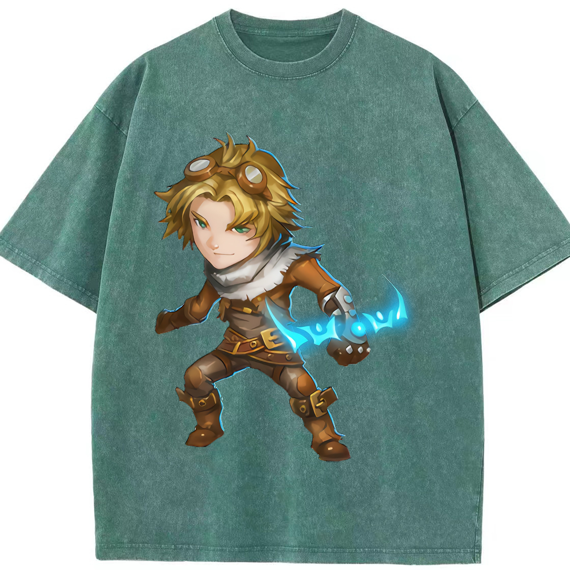 （画像用） リーグ・オブ・レジェンド League of Legends LOL 綿100% ヴィンテージ風 半袖Tシャツ（フロントプリント）